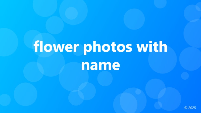 flower photos with name