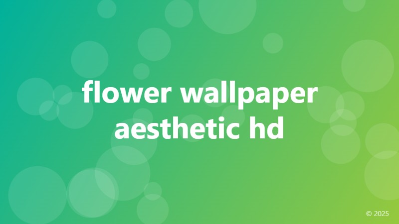 flower wallpaper aesthetic hd