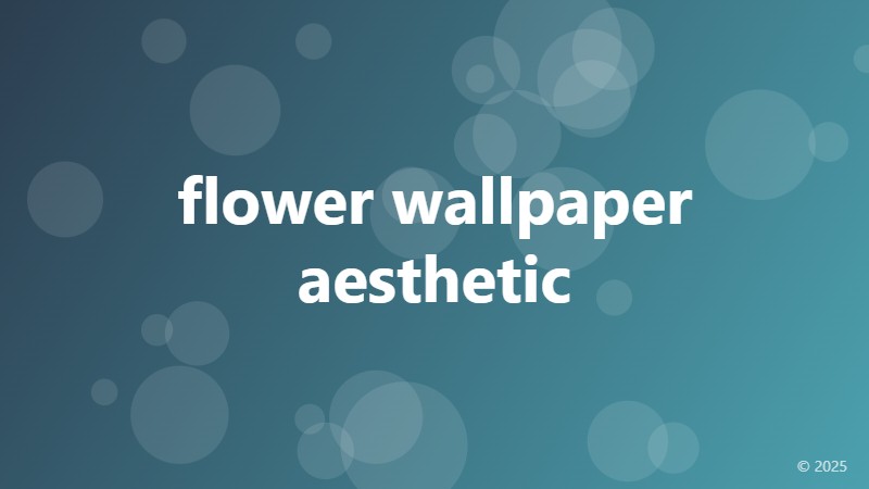 flower wallpaper aesthetic