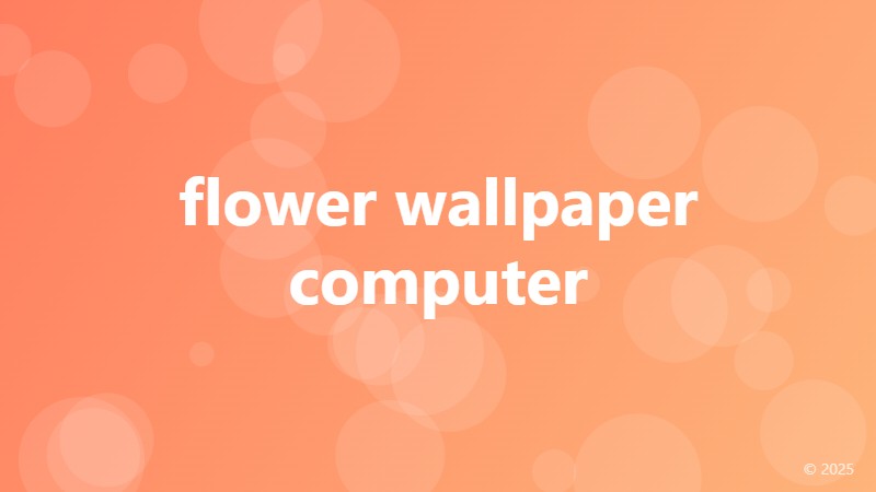 flower wallpaper computer