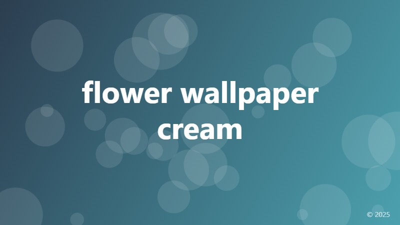 flower wallpaper cream