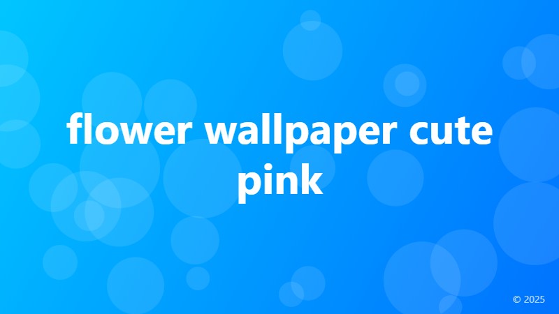 flower wallpaper cute pink
