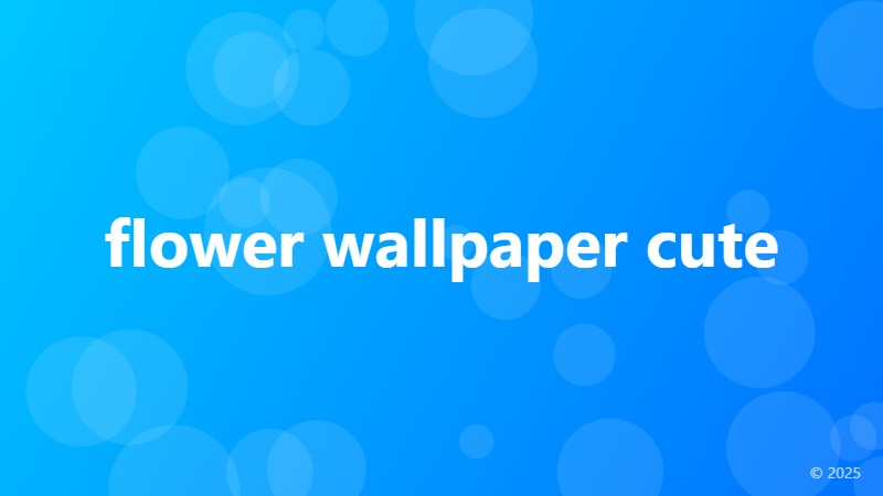 flower wallpaper cute