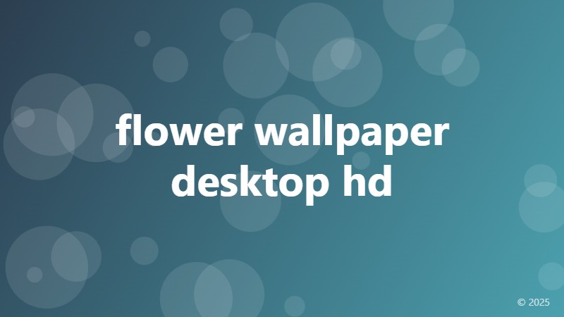 flower wallpaper desktop hd