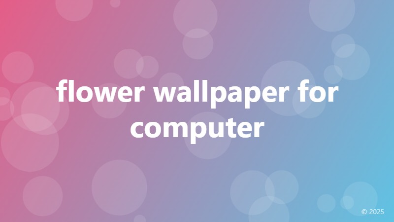 flower wallpaper for computer