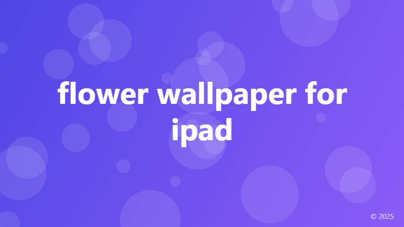 flower wallpaper for ipad