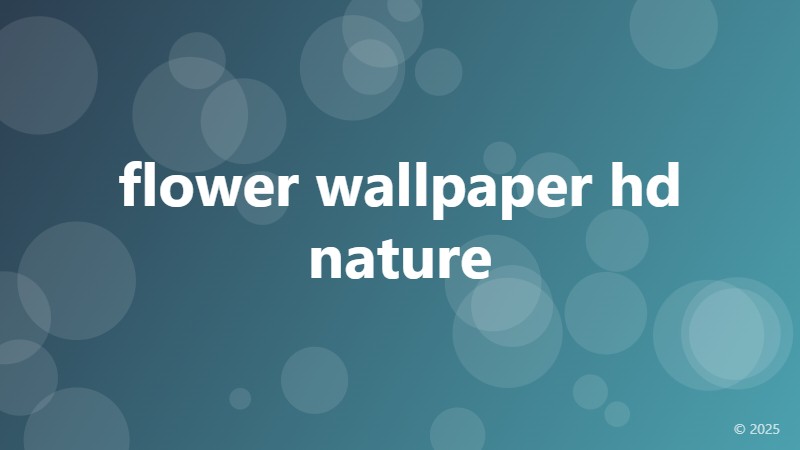 flower wallpaper hd nature