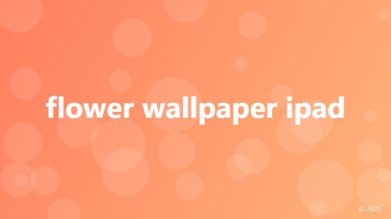 flower wallpaper ipad