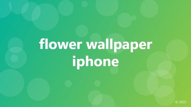 flower wallpaper iphone