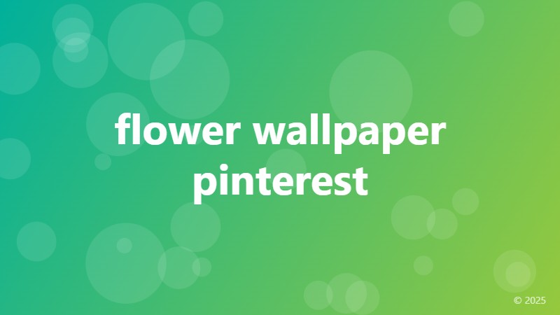 flower wallpaper pinterest