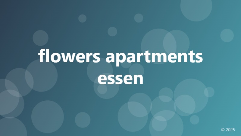 flowers apartments essen