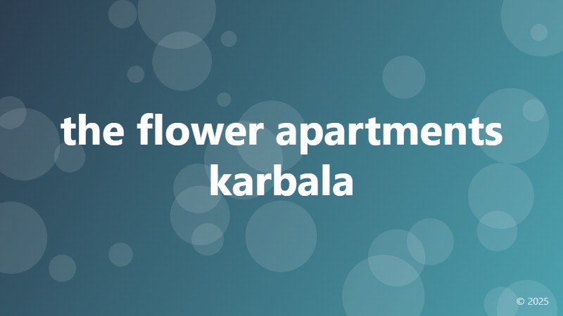 the flower apartments karbala
